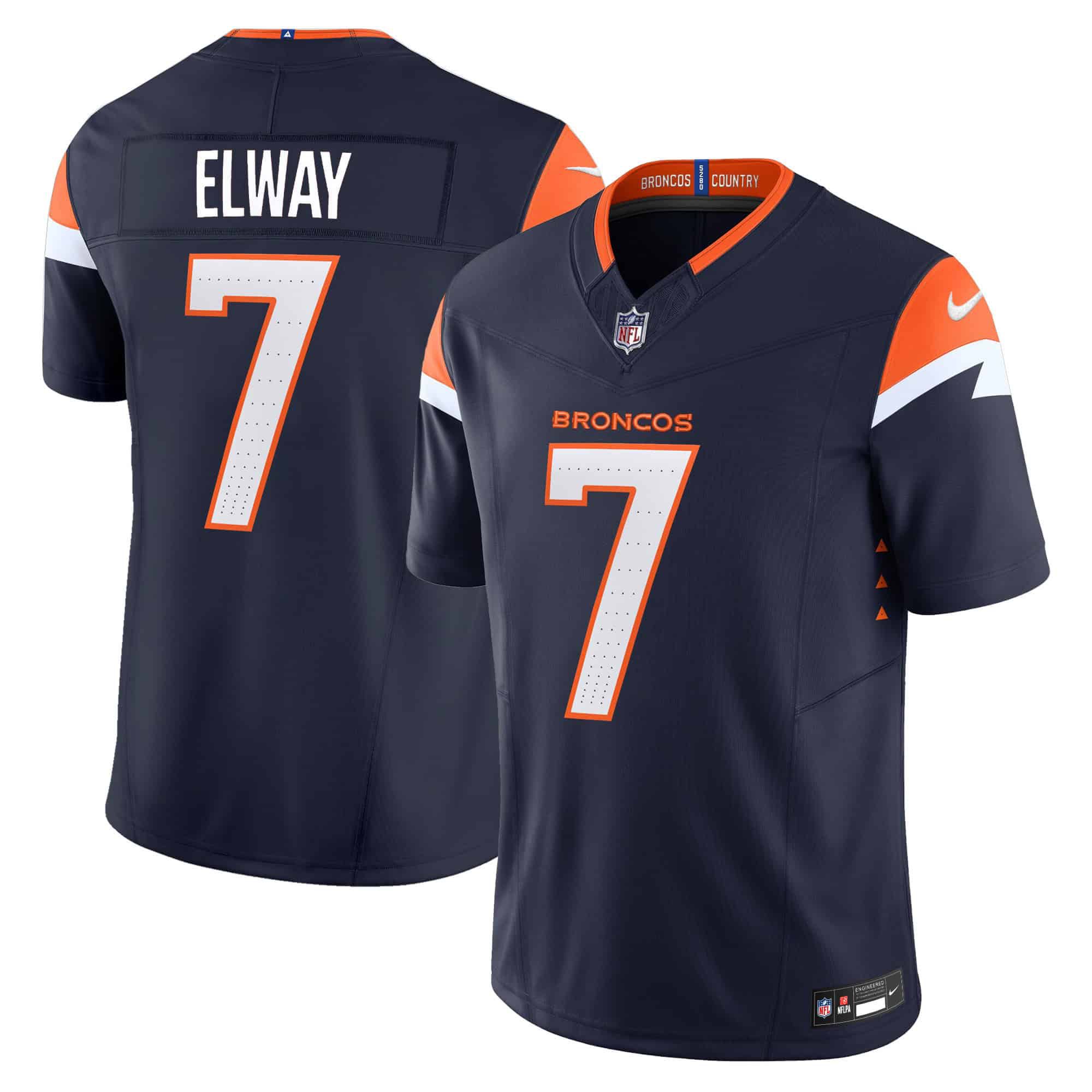 Men Denver Broncos #7 Elway Blue 2024 Nike Vapor Limited NFL Jersey